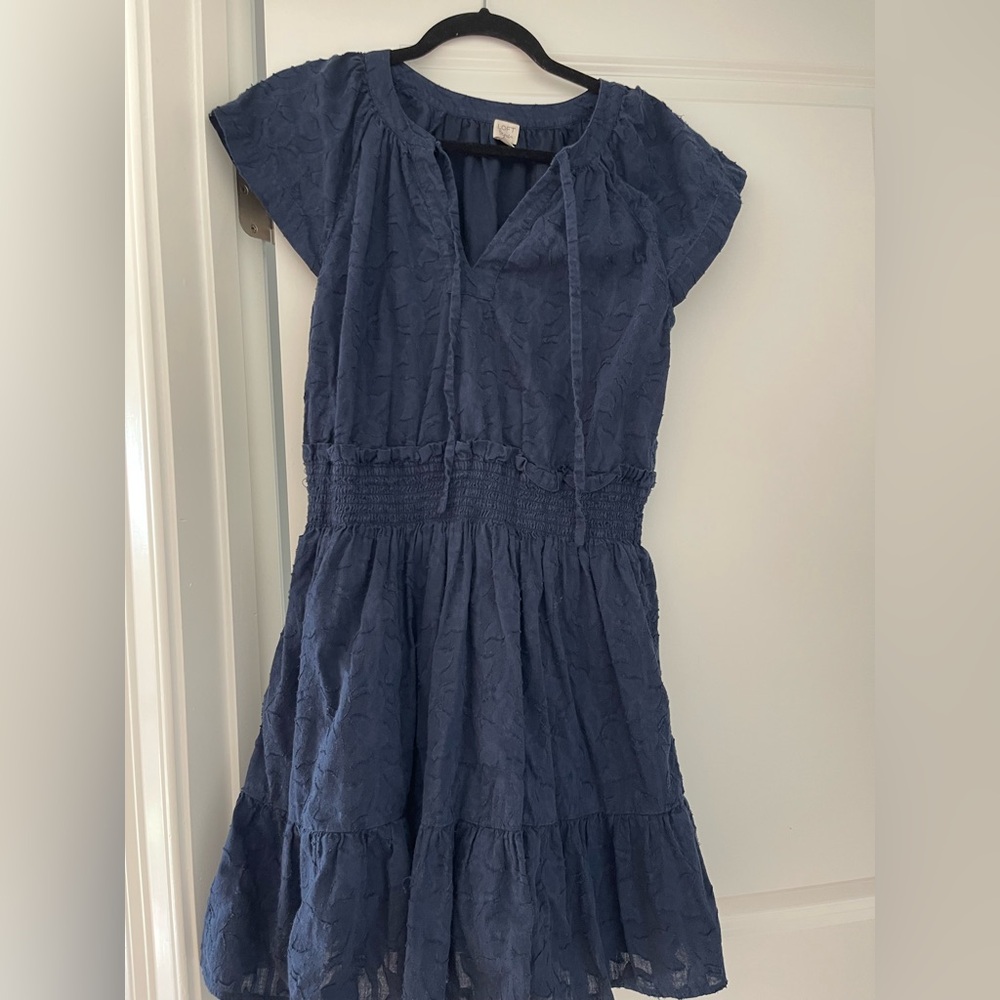 LOFT Casual Dress in Navy Blue